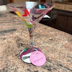 Lolita LOVE YOUR MARTINI “ STILETTO” martini glass   BRAND NEW